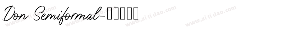 Don Semiformal字体转换